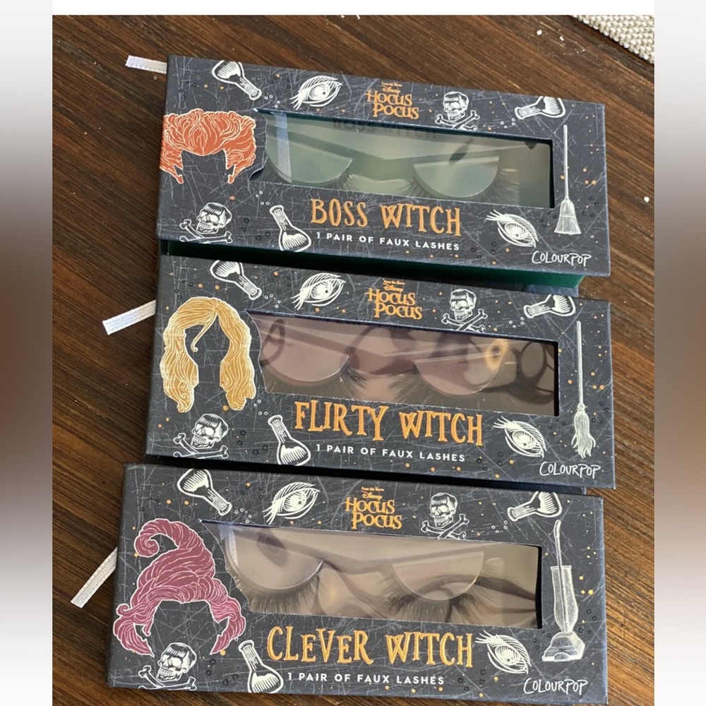 ColourPop HOCUS POCUS Faux Lashes CLEVER BOSS & FLIRTY WITCH  FALSE EYELASHES